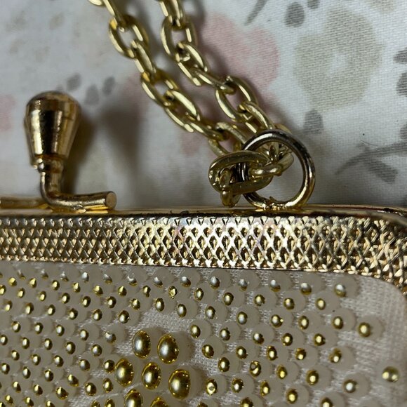 Mister Ernest Handbag - Gold colored beading, Made in Hong Kong - Picture 3 of 12